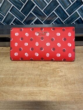 kate spade Red Polka Dot Continental Wallet